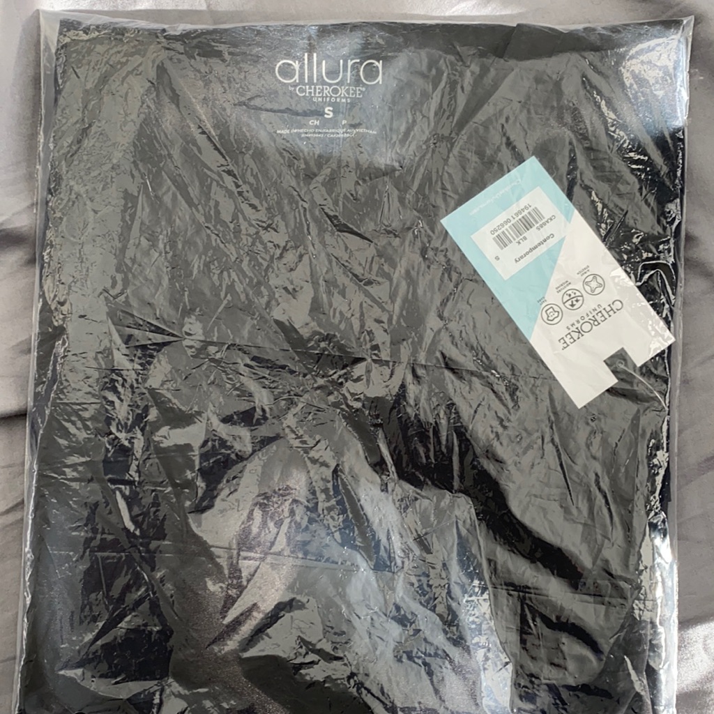 Cherokee Brand Black Scrub Top